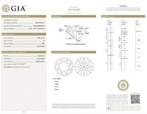 B2B D'VINS JEWELS GIA Certified 1,00 CT Diamante blanco suelto Natural redondo D Color FL FLOW Pureza EX Cut Pulido - Product Image 2