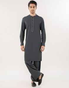 Traje de Dos Piezas Étnico de Algodón con Bordado Shalwar Kameez Musulmán Pakistaní Informal para Hombre, Venta al por Mayor de Fábrica OEM ODM, Vestidos de Boda - Product Image 4