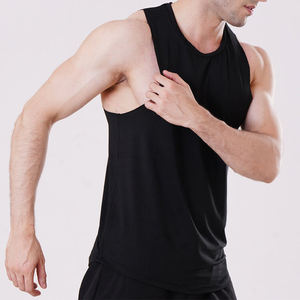 Camiseta sin mangas OEM personalizada Drop Armhole, ropa de gimnasio, chaleco muscular para fitness, entrenamiento, culturismo, camiseta sin mangas para hombre - Product Image 3