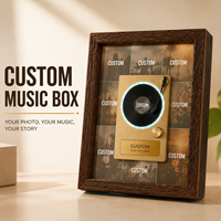 Магнит на холодильник Custom Del Rey NFC CD Player с музыкой DIY, 2 виниловых диска, подарок для фанатов Coachella, декоративный ночник, вращающийся