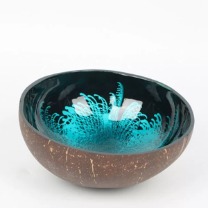 Bol de noix de coco de Bohème fait à la main sans BPA incrustation de coquille d'oeuf Vente en gros d'ustensiles de cuisine décoratifs écologiques Cadeau naturel durable - Product Image 1