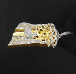 Colgante de Cruz Cristiana de Oro Rosa/Plata de Alta Calidad con Diamante, Certificado IGI, Colgantes Finos Personalizados con Diamantes, Dijes para Hombre - Product Image 3