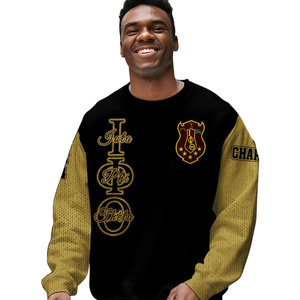 Iota Phi Theta fraternité 1963 acrylique tricot pull Chenille lettres grec vêtements pull hiver grec vêtements - Product Image 4