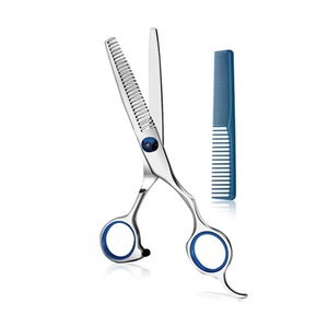 Ciseaux à cheveux droits ergonomiques en acier inoxydable pour droitier Outil de coupe de barbier de haute précision Pointes émoussées pour les cheveux de salon - Product Image 6