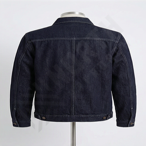 Chaqueta Vaquera Original para Hombre, 100% Algodón, Lavado Medio, Estilo Vintage, Ecológica, Transpirable, con Botones Personalizados, para Otoño e Invierno - Product Image 2