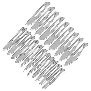Lame de scalpel chirurgical stérilisée en acier durable pour une utilisation médicale professionnelle, clinique et chirurgicale générale par Med Innovations - Product Image 1