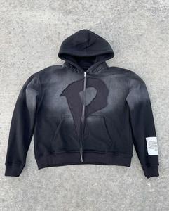 Sweat-shirt vintage lavé de haute qualité, poids lourd 400 GSM, streetwear pour homme, coupe ample et oversize, coupe courte, lavage à l'acide, Renaissance - Product Image 2