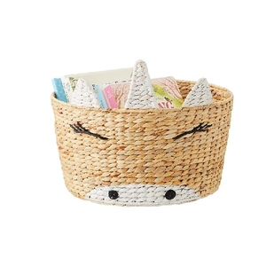 Panier à linge pliable VINACRAFT JSC de haute qualité en jacinthe d'eau, forme d'animal mignonne, excellent rapport qualité-prix pour le rangement, fabriqué au Vietnam - Product Image 2