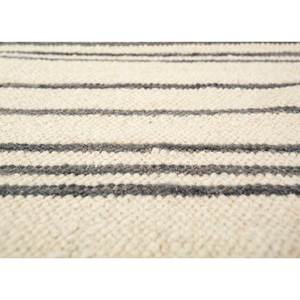 Indusbar Ivory Flat Weaves <b>Wool</b> Rugs Organic Cotton Jacquard Striped Hallway Rectangle Room Rug Model ADWL-13097 - Product Image 3