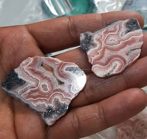 Bonne qualité naturel bleu solaire Quartz Agate Druzy pierres précieuses AAAAA qualité lisse plat grande lunette bijoux pour petite amie cadeau - Product Image 5