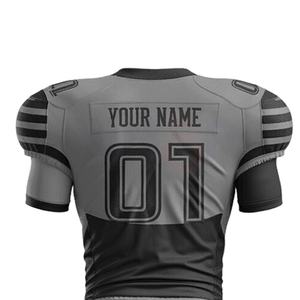 Vêtements de sport, uniforme de football américain uni, manches courtes, grande taille, séchage rapide, service OEM personnalisé - Product Image 5