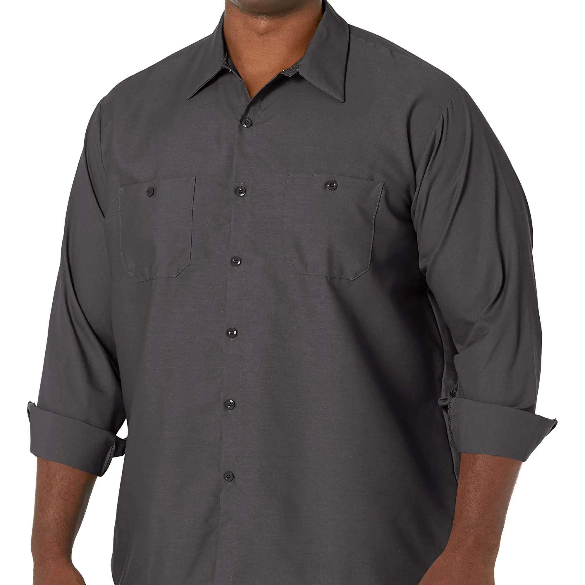 Chemises de pêche surdimensionnées pour hommes Chemises à manches longues coupe régulière grande taille pour hommes Chemises de mode brodées