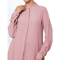 Blouse longue islamique simple et modeste en tissu Oxford respirant et écologique, personnalisable, brodée, pour femmes musulmanes - Vente en gros