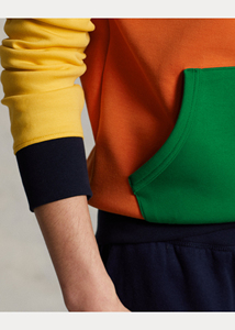 Haute qualité 100% coton noël Colorblock Double tricot hommes à capuche séchage rapide brodé Logo 400gsm hiver blanc sweat - Product Image 5