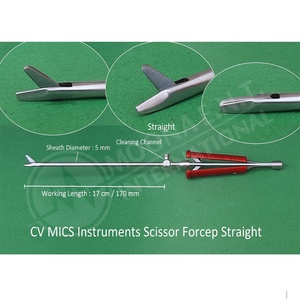 Valvegate Forceps ciseaux pour chirurgie cardiaque, manuel, à simple action, à embout droit, 17 cm, diamètre de la gaine 5 mm, modèle CR-V58, ensemble d'instruments - Product Image 1