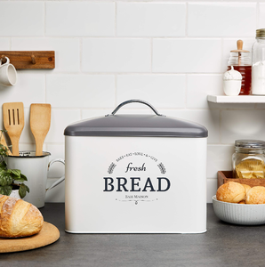 Boîte à pain en terre cuite avec couvercle en bois et dessin de « Pain », disponible à prix de gros - Product Image 6