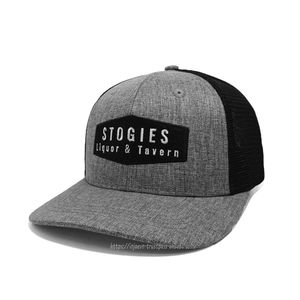 Chapeaux de camionneur gris chiné personnalisés OEM Mix Couleur Casquettes de sport Logo 2D Broderie à la mode pour le cyclisme Vente en gros - Product Image 1