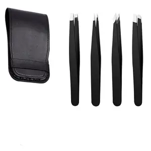 Pinzas de pestañas de cejas de acero inoxidable personalizadas de alta calidad profesional para maquillaje pinzas para cejas con embalaje - Product Image 1