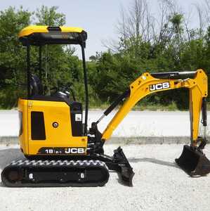 รถขุดขนาดเล็ก JCB 18Z-1 สีเหลือง แบบ Zero Tail Swing พร้อมระบบไฮดรอลิกเสริมสำหรับงานก่อสร้าง - Product Image 1