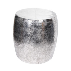 ม้านั่งเดี่ยวโลหะชุบเงินทรงกลมสำหรับกลางแจ้ง,ม้านั่งทำจากโลหะเคลือบเงินสำหรับกาแฟและแจกันดอกไม้ห้องนอนและห้องอบแห้งบ้านโรงแรมงานแฮนด์เมด - Product Image 4