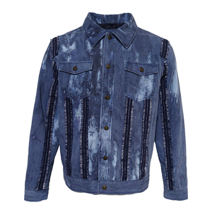 Men Regular Fit 100% Cotton <b>Denim</b> Jacket Winter Y2K Embroidered Eco-Friendly Vintage Washed Trucker <b>Coat</b> Casual Streetwear - Product Image 4