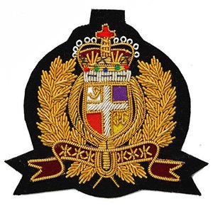 Insignias de chaqueta bordadas a mano personalizadas OEM Lingote Alambre metálico Uniforme profesional Insignias hechas a mano - Product Image 3