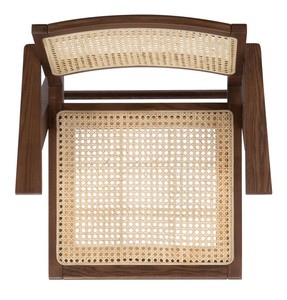 Arm Dining Chair High Quality Made of Solid Teak Wood <b>Frame</b> with Rattan Wicker Seat and Backrest for Indoor and Outdoor Use - Product Image 5