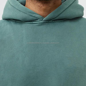 Sudadera con Capucha para Hombre, 500 GSM, Algodón, Talla Grande, Lisa, Estilo Vintage, Lavado Ácido, Impresión Puff de Alta Calidad, Personalizable - Product Image 3