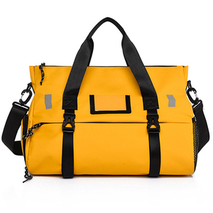 Bolsa de lona de poliéster impermeable y ligera de gran capacidad Unisex, logotipo personalizado, estilo informal de lujo, plegable para Fitness deportivo - Product Image 1