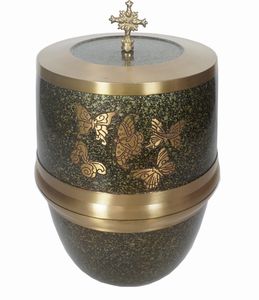 URNE DE CRÉMATION EN MÉTAL CROIX CATHOLIQUE - Product Image 4