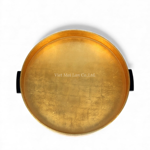 Plateau en laque dorée fait à la main pour servir de la nourriture, décoration de table et usage domestique en provenance du Vietnam - Product Image 4