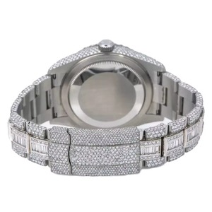 Reloj de Diamantes Plateado Personalizado de Fábrica, para Uso Corporativo, Estilo Nocturno y Diario, Disponible para la Venta - Product Image 4