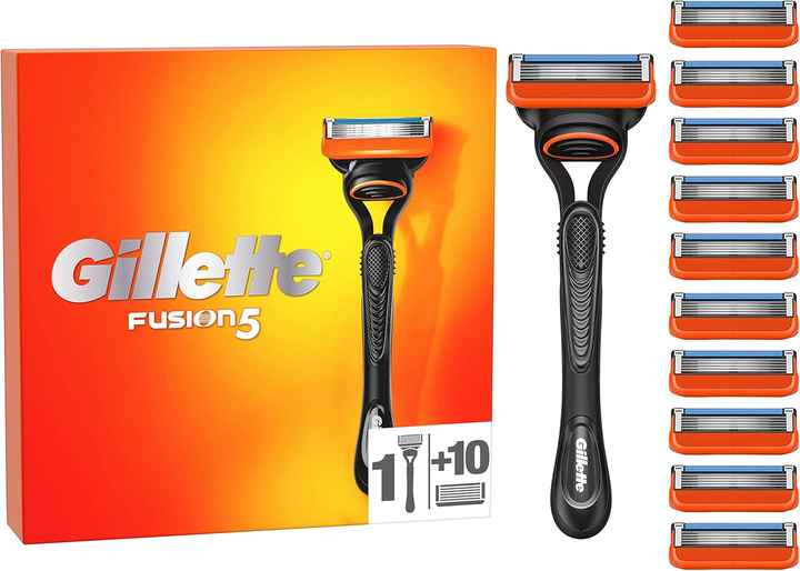 Gillette Fusion5 Men's Razor + 11 Razor Blade Refills with Precision ...