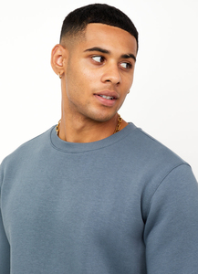 Sudadera de Forro Polar de Manga Larga con Cuello Redondo para Hombre, de Poliéster/Algodón, Diseño Bordado en la Parte Delantera, 400 Gsm, Otoño Invierno, Venta al Por Mayor - Product Image 4