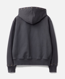 Sweatshirts à capuche pour hommes de luxe OEM Sweatshirts à capuche en coton épais de haute qualité avec fermeture éclair et lavage à l'acide Sweats à capuche personnalisés en pierre de Royle vieilli - Product Image 6