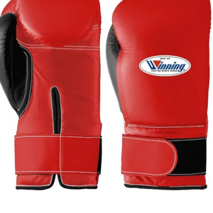 Professional Red <b>Black</b> Leather Boxing Gloves <b>Velcro</b> Wrist Training Sparring Gloves for Men and Women - Product Image 3