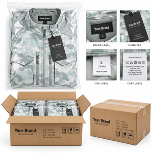Ensemble uniforme tactique camouflage personnalisé MEGAMAPLE pour homme, poches cargo, genoux renforcés, tissu tissé indéchirable, imperméable - Product Image 6