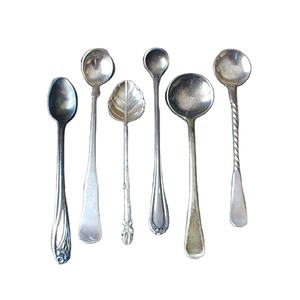 Cucharas para servir plateadas de acero inoxidable New Look con diseño único Cubiertos reales de aspecto moderno de lujo para restaurante Boda Hogar - Product Image 1