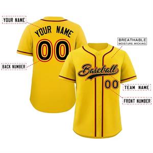 Camiseta de béisbol transpirable Unisex hecha a medida, ropa deportiva lisa con impresión por sublimación para softball, incluido el logotipo personalizado - Product Image 3