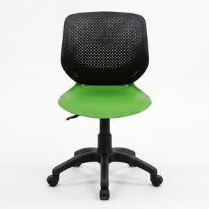 Silla de Oficina Moderna ARSU, Asiento Colorido, Respaldo de Malla Negra, Base Giratoria de Acero Inoxidable, Altura Ajustable, Diseño Contemporáneo - Product Image 3