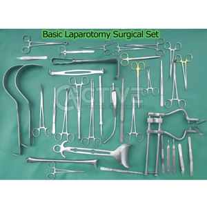Ensemble chirurgical de laparotomie en acier inoxydable avec des instruments durables pour un usage répété Ensemble de laparotomie porte-aiguille général - Product Image 3