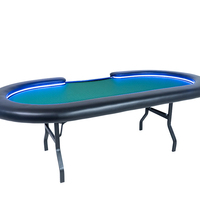 Moderner Luxus anpassbare tragbare Pokertisch Qualität Holz Casino Roulette Quadrat Oval Muster Faltbares Design