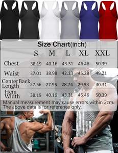 Lot de 3 débardeurs d'entraînement pour hommes Y-Back Muscle Tee Stringer Bodybuilding T-shirts sans manches - Product Image 6