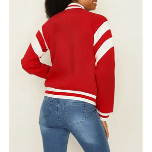 Otoño Invierno mujer ropa personalizada Letterman béisbol chaquetas manga larga Mujer Crop Varsity chaqueta - Product Image 2