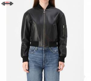 Chaqueta de Cuero 100% Real para Mujer, Nueva, Casual y Elegante, Chaqueta de Cuero Genuino en Empaque Premium, Chaqueta de Cuero Personalizada para Mujer - Product Image 1