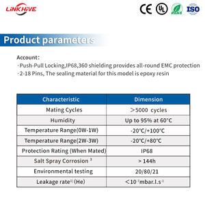 Özel Tasarım FGG Konnektör Kablosu Çekme İtme Dişi 2-18 Pin FGG 0L 1L 2L 3L - EGG Su Geçirmez Çekme İtme Dairesel Konnektörler - Product Image 5