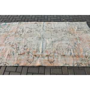 พรมวินเทจขนาด 4.4x8.4 ฟุต พรมตุรกี พรมลายจุดสีเทา-น้ำเงิน - Product Image 3