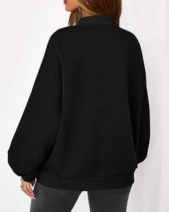 Sweat-shirts à fermeture éclair surdimensionnés de haute qualité pour femmes, vestes décontractées à manches longues, vêtements d'extérieur pour l'hiver avec service OEM - Product Image 3