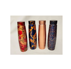 Customized Handicrafts Copper <b>Water</b> <b>Bottle</b> Newly Latest Printed Copper <b>Water</b> <b>Bottle</b> Wholesale Supplier - Product Image 2