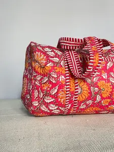 Bolso de lona de algodón estilo bohemio hecho a mano para mujer, cómodo mango de tela, cadenas con cremallera, decoración, bolso de viaje de moda - Product Image 4